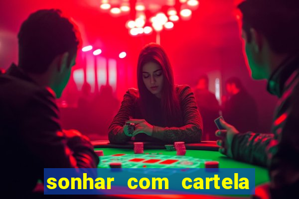 sonhar com cartela de bingo